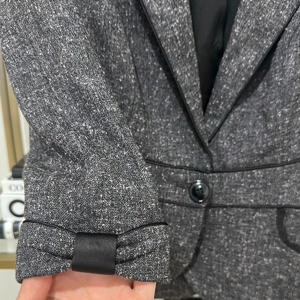Tweed Lace Trim Blazer - Picture 5 of 11